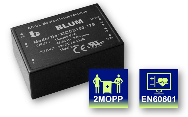 MQCS100 AC/DC Medical Power Module 100W