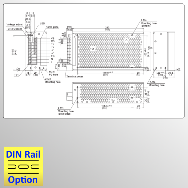 ADA750F 750W-AC/DC-enclosed PSU with Peak Power