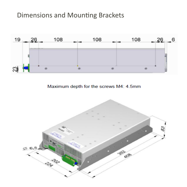 ODX-3000 Dimensions Mounting Brackets