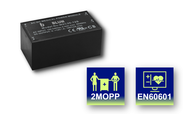 MFC15 AC/DC Medical Power Module 15W