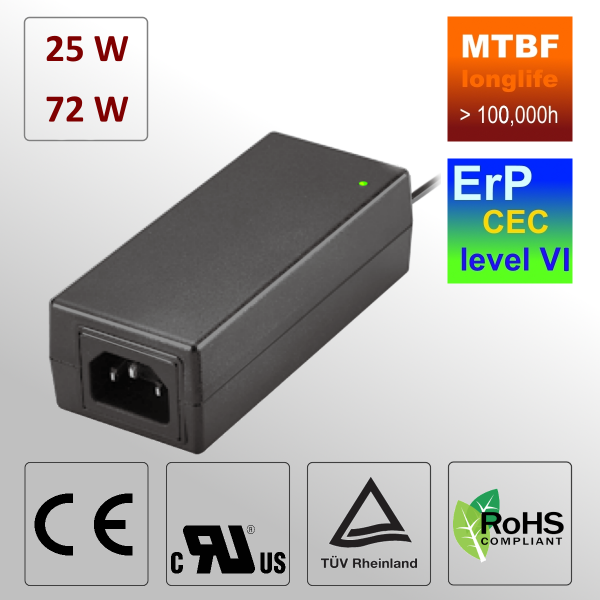 BL EA1068 25W - 72W AC/DC Desk Top Power Supply