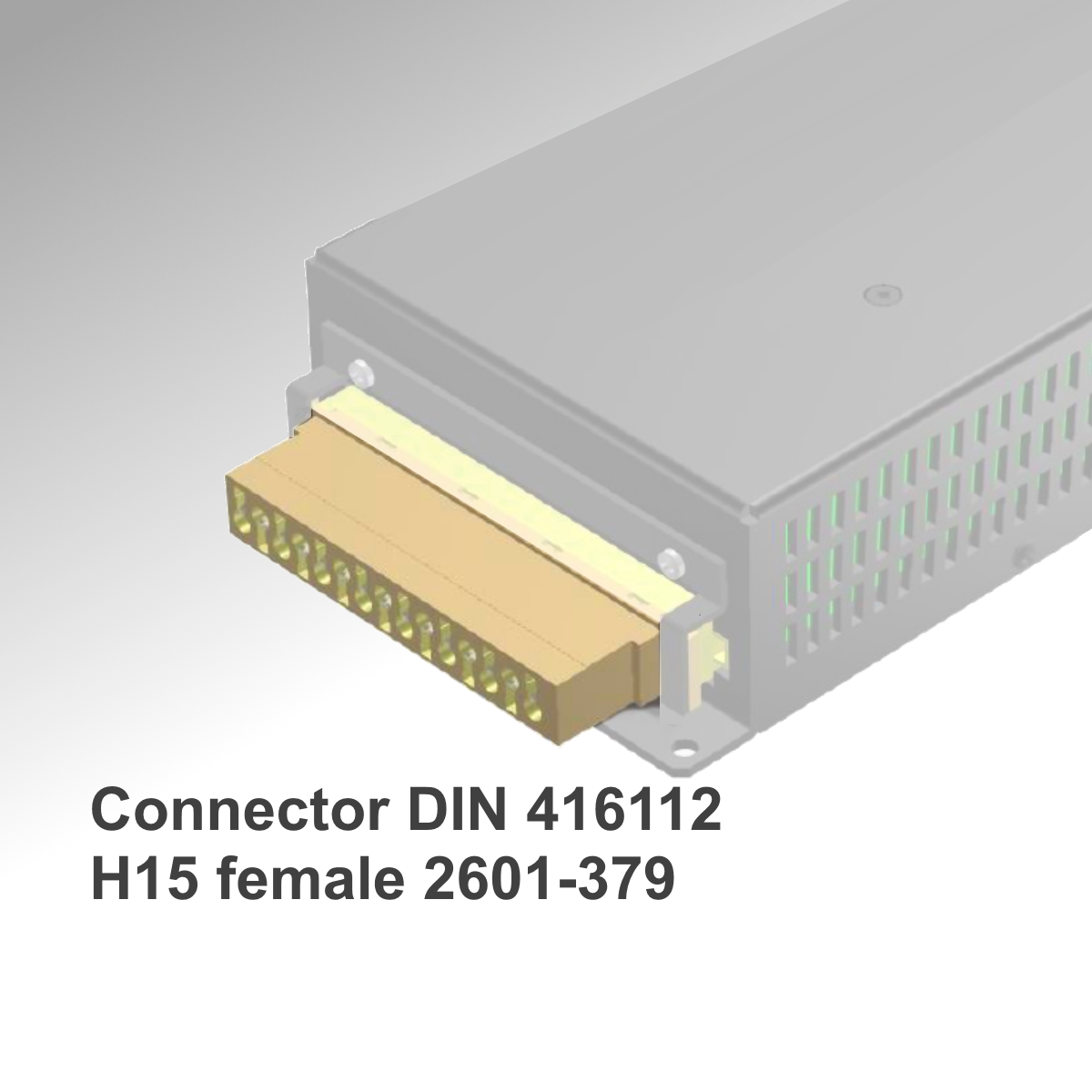 Connector H15 female DIN 416112 Zubehör DC/DC Converter BLUM Germany