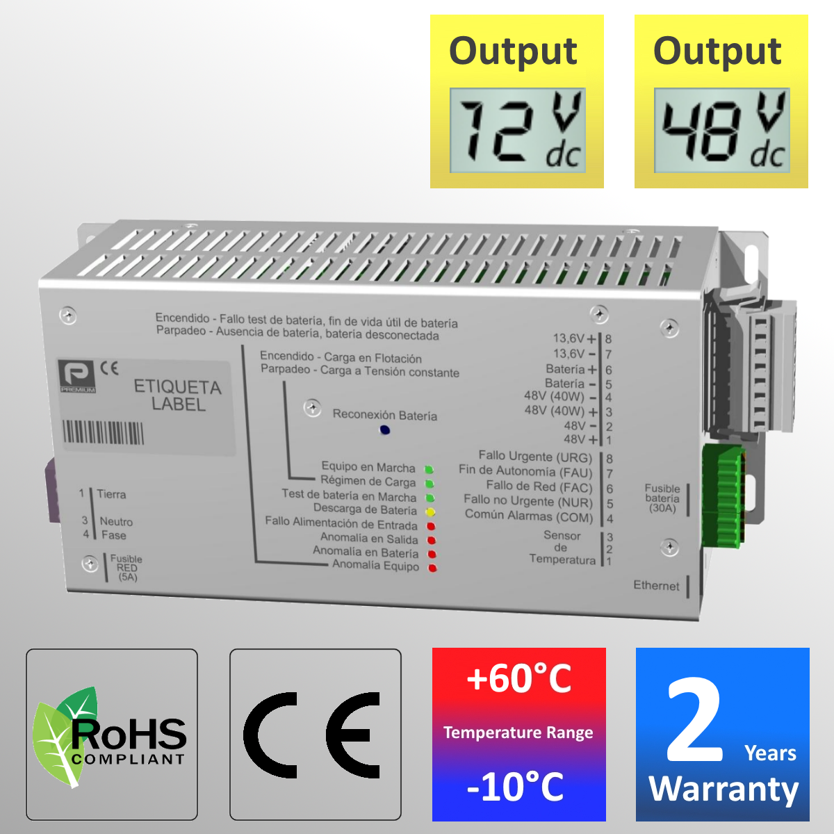 EDT-150 DC-USV 150W (275Wpk) 3 Outputs and Ethernet | DIN-Rail | AC/DC ...