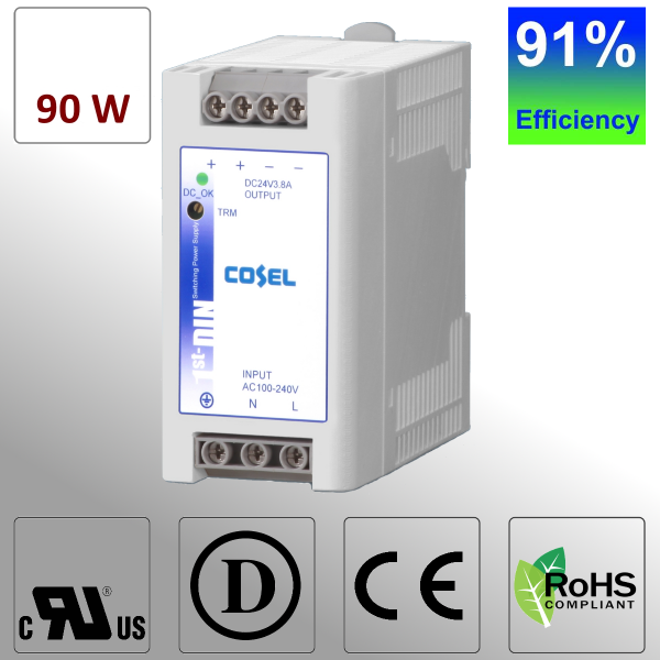 KHEA90 90W AC/DC DIN Rail Power Supply