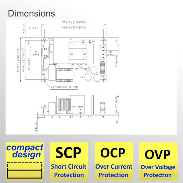 OFM60 AC/DC 60W Schaltnetzteil