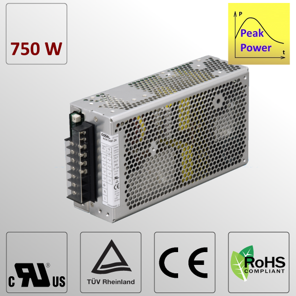 ADA750F 750W-AC/DC-enclosed PSU with Peak Power
