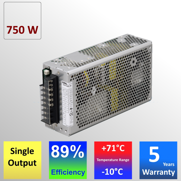 ADA750F 750W-AC/DC-enclosed PSU with Peak Power