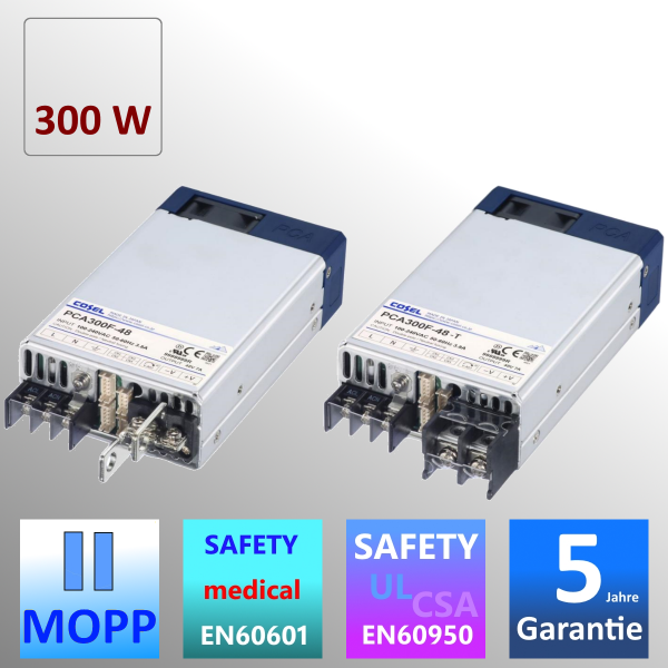 PCA300 AC/DC Medical Power Supply 300W MOPP