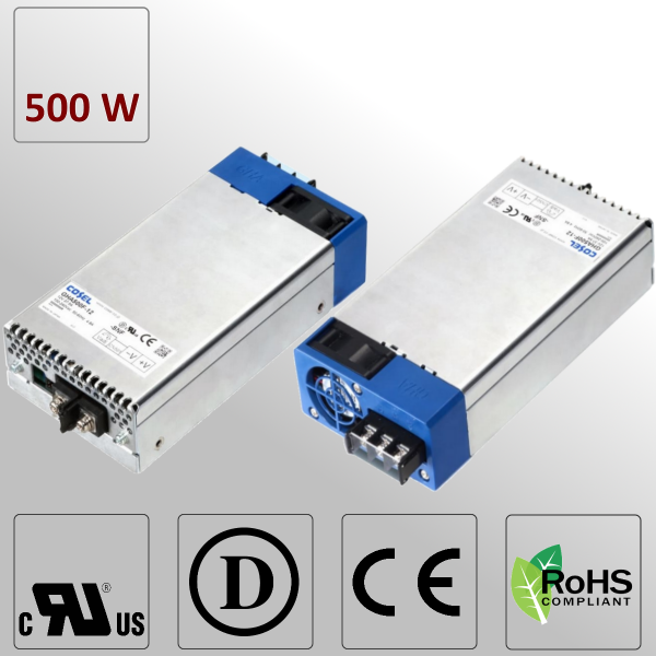 GHA500F-SNF 500W AC/DC Medical/ Industrial Power Supply
