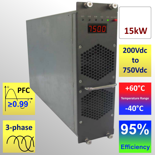 SNT15K100 Lademodul 15kW (200...750Vdc Ladespannung einstellbar)
