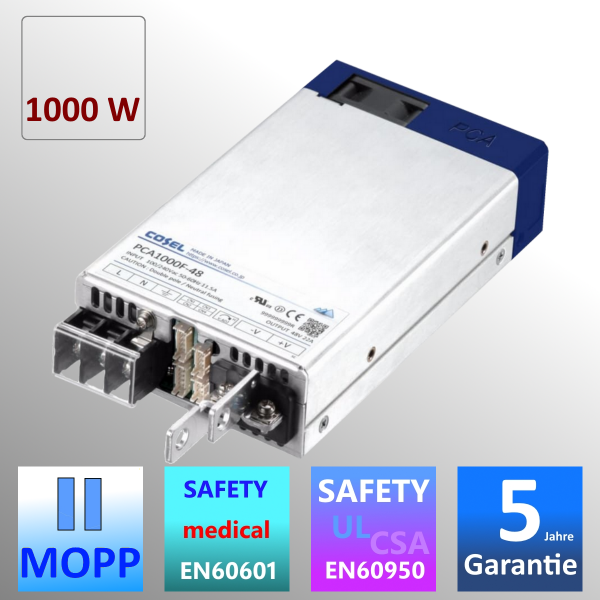PCA1000 AC/DC Medical Power Supply 1000W MOPP-Copy